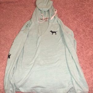 victoria secret pink v neck hoodie